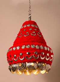 kerala sutra designed by Sahil & Sarthak for Somnay Mango Tree - theyyum hanging lamp